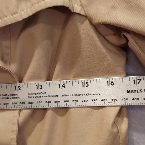 Victorias Secret Womens 4 Double Breasted Trench Coat Belted Jacket FLAW no belt - Picture 5 of 16